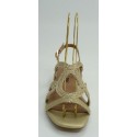 Sandalia mujer marca bibi louen color oro