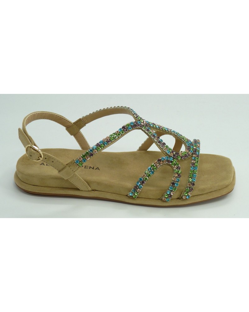 Sandalia mujer marca alma en penaen color bronce