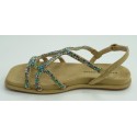 Sandalia mujer marca alma en penaen color bronce