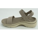 Sandalia mujer marca skechers en color taupe