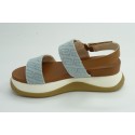 Sandalia mujer marca liu joen color cuero