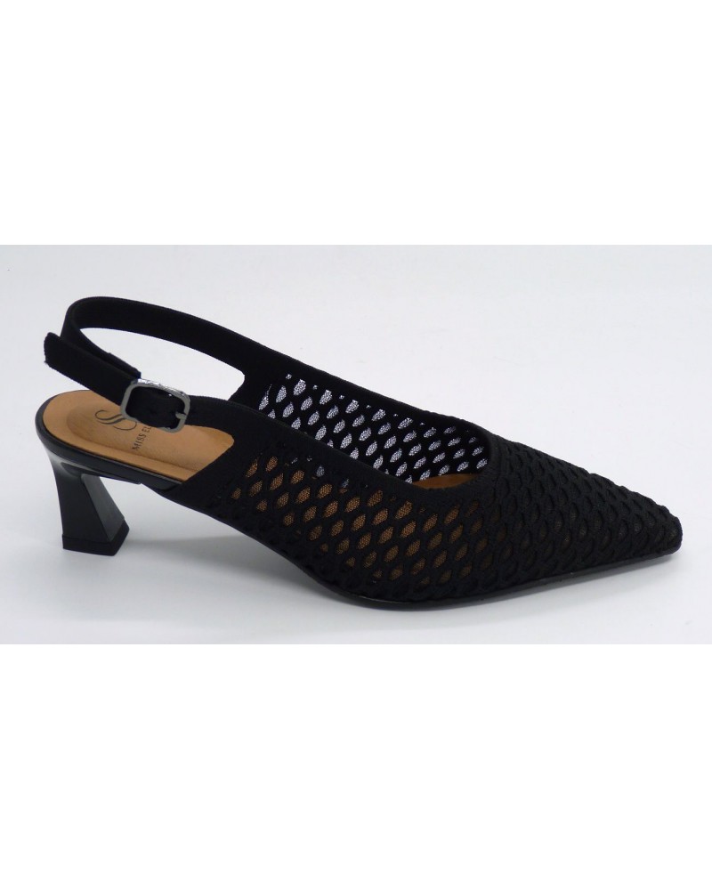 Zapato mujer marca miss elastic en color negro