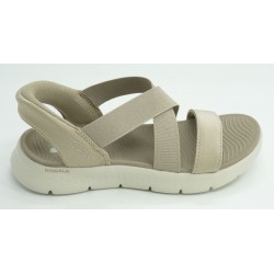 Sandalia mujer marca skechers en color taupe