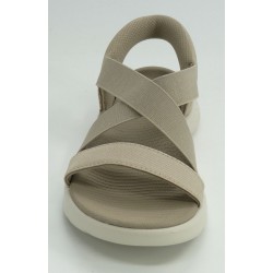 Sandalia mujer marca skechers en color taupe