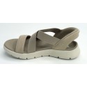 Sandalia mujer marca skechers en color taupe