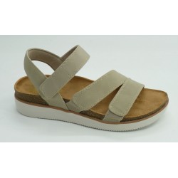 Sandalia mujer marca skechers en color taupe