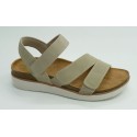 Sandalia mujer marca skechers en color taupe