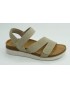 Sandalia mujer marca skechers en color taupe