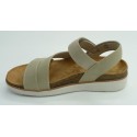 Sandalia mujer marca skechers en color taupe