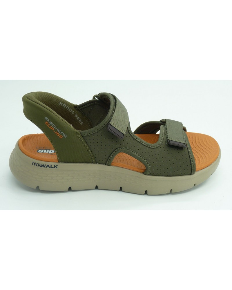 Sandalia hombre marca skechers en color verde