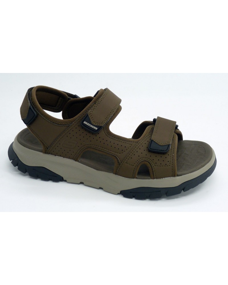 Sandalia hombre marca skechers en color marron