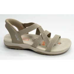 Sandalia mujer marca skechers en color taupe