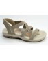 Sandalia mujer marca skechers en color taupe