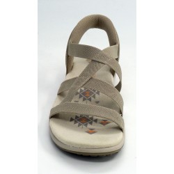 Sandalia mujer marca skechers en color taupe