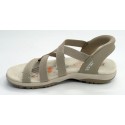 Sandalia mujer marca skechers en color taupe