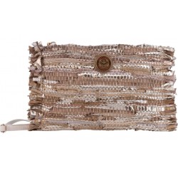 Cartera mujer marca simo sastre en color oro 