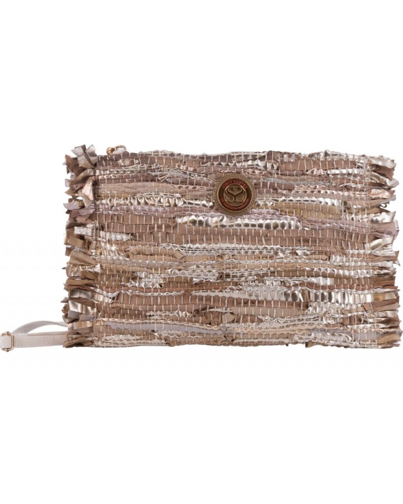 Cartera mujer marca simo sastre en color oro 