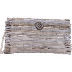 Cartera mujer marca simo sastre en color plata 