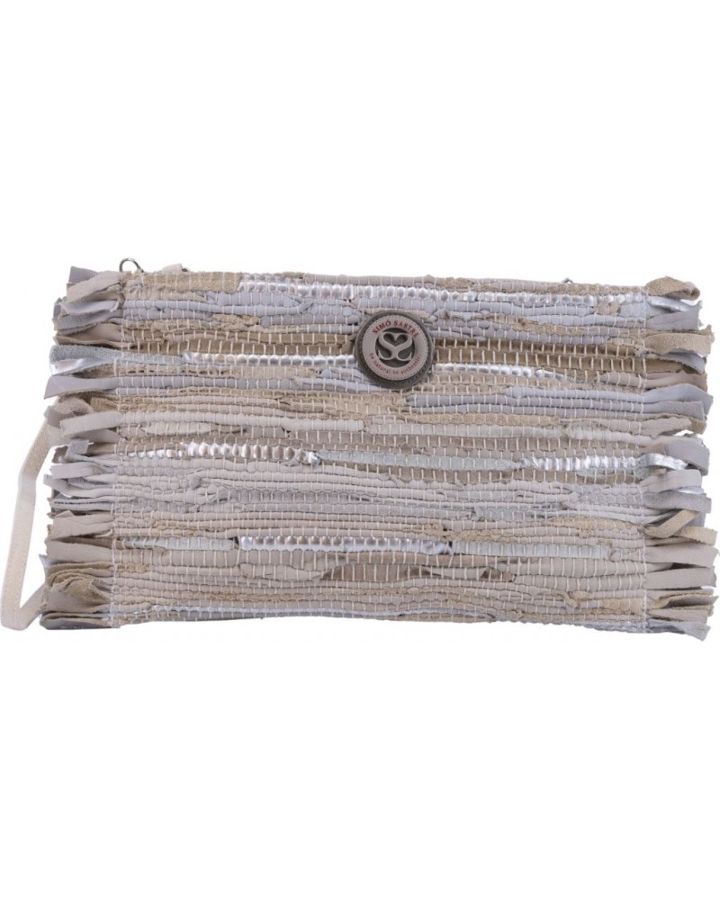Cartera mujer marca simo sastre en color plata 