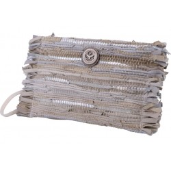 Cartera mujer marca simo sastre en color plata 