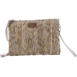 Cartera mujer marca simo sastre en color beige 