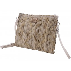Cartera mujer marca simo sastre en color beige 