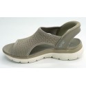 Sandalia mujer marca skechers en color taupe