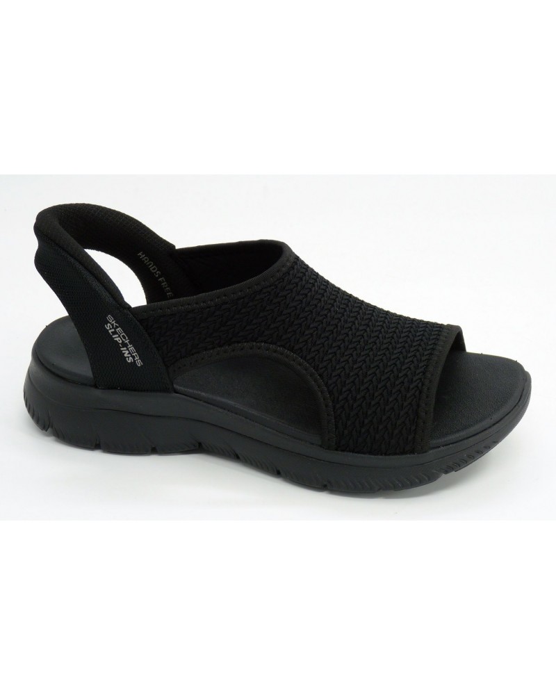 Sandalia mujer marca skechers en color negro