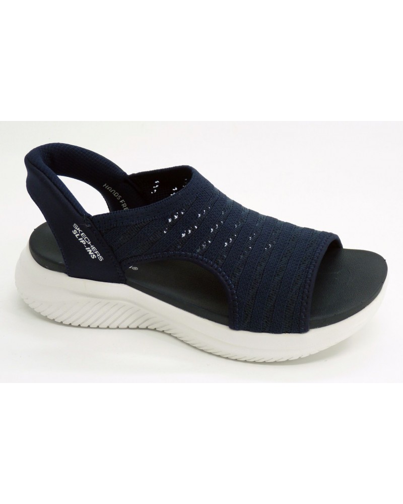 Sandalia mujer marca skechers en color marino