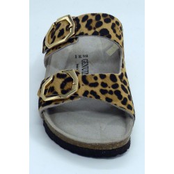 Sandalia mujer marca genuins en color leopardo