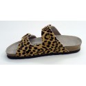 Sandalia mujer marca genuins en color leopardo