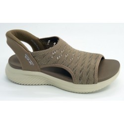 Sandalia mujer marca skechers en color beige