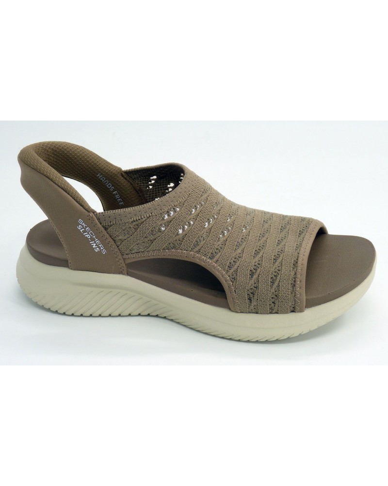 Sandalia mujer marca skechers en color beige