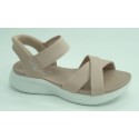 Sandalia mujer marca skechers en color rosa