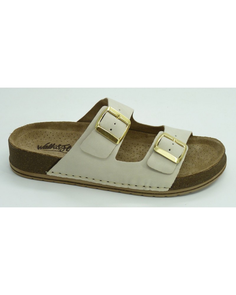 Sandalia mujer marca walk & fly en color blanco
