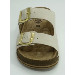 Sandalia mujer marca walk &amp; fly en color blanco