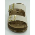 Sandalia mujer marca walk & fly en color blanco
