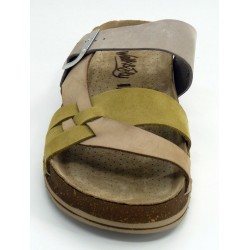 Sandalia mujer marca walk &amp; fly en color beige