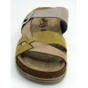 Sandalia mujer marca walk & fly en color beige