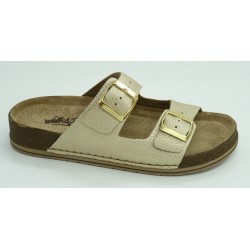 Sandalia mujer marca walk &amp; fly en color oro