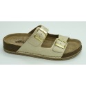 Sandalia mujer marca walk & fly en color oro