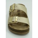 Sandalia mujer marca walk & fly en color oro