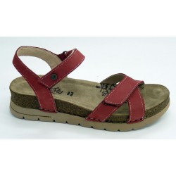 Sandalia mujer marca walk &amp; fly en color rojo
