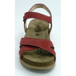 Sandalia mujer marca walk &amp; fly en color rojo