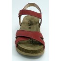 Sandalia mujer marca walk & fly en color rojo