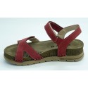 Sandalia mujer marca walk & fly en color rojo