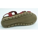 Sandalia mujer marca walk & fly en color rojo