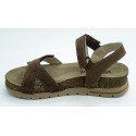 Sandalia mujer marca walk & fly en color cuero