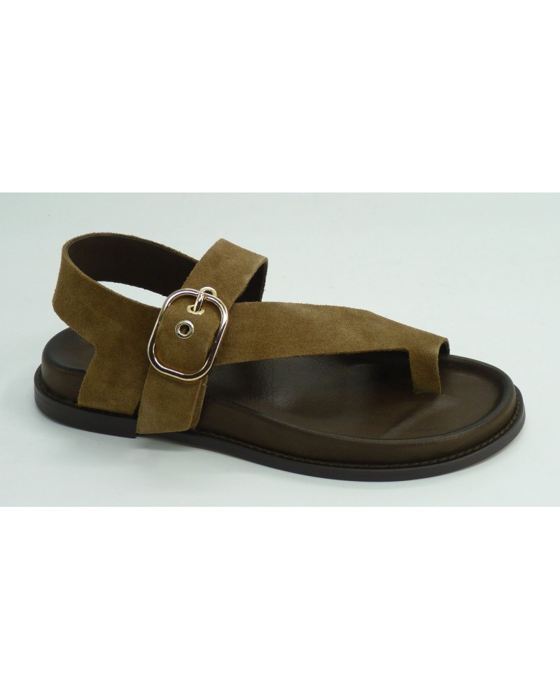 Sandalia mujer marca inuovo en color taupe