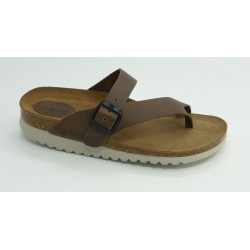 Sandalia mujer marca montiel in en color taupe